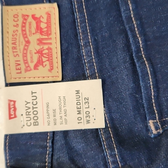NWT Levi's Curvy Bootcut Jeans Stretchy Size 10 30 x 32 - Picture 10 of 11